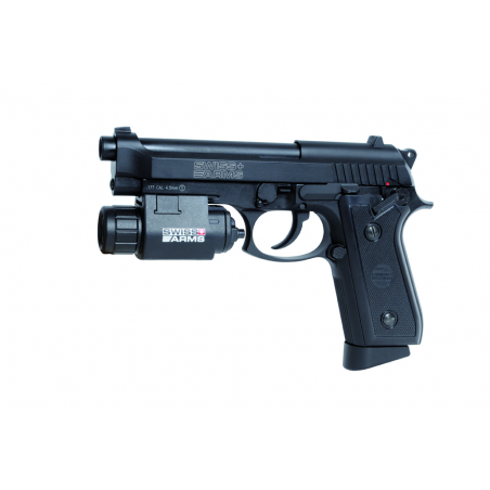 Pistola P92 CO2 metal 4.5mm Swiss Arms (lanterna não incluída)