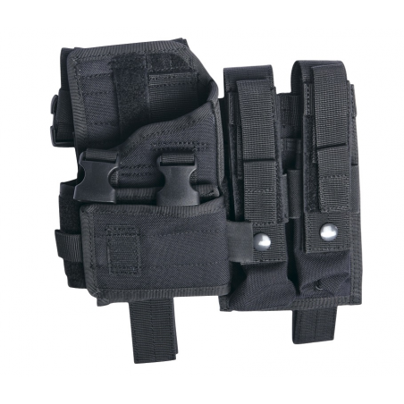 Adjustable Thigh Holster with Magazine Pouches for MP5K/MP7/M11 black [ASG]