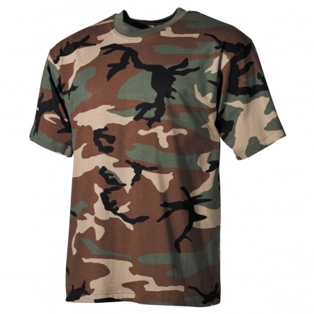 US T-Shirt (short-sleeved) woodland [MFH]