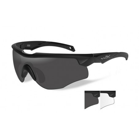 Glasses ROGUE Grey/Clear Matte Black Frame [WileyX]
