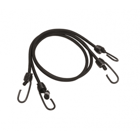 Elastic Shock Cords with Hooks (2pcs) black