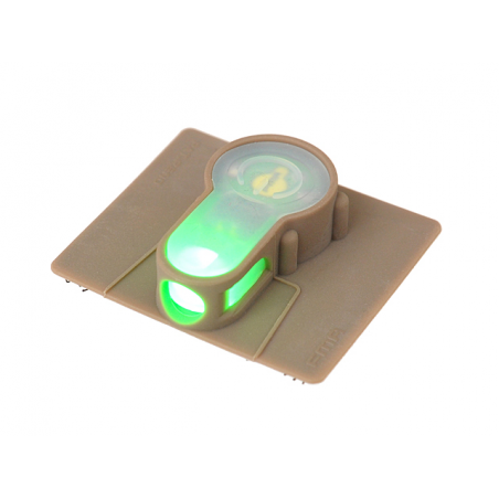 LED Strobe with Velcro Green Light tan [FMA]